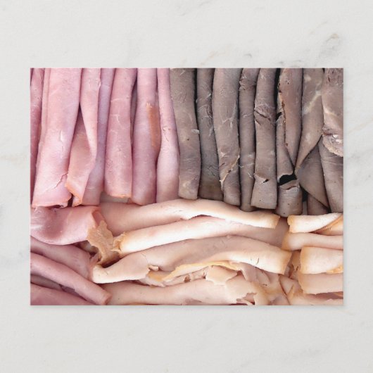 rundvlees Ham Turkey Platter Briefkaart (Voorkant)