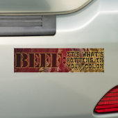 RUNDVLEES: Het draait in je colon. Bumpersticker (Op auto)