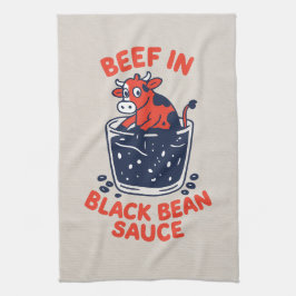 Rundvlees in Black Bean Saus Fun Design Theedoek