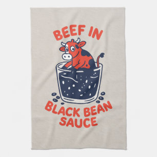 Rundvlees in Black Bean Saus Fun Design Theedoek