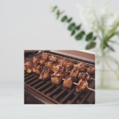 Rundvlees Kabobs op Grillkaart Briefkaart (Staand voorkant)