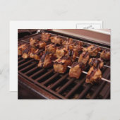 Rundvlees Kabobs op Grillkaart Briefkaart (Voorkant / Achterkant)