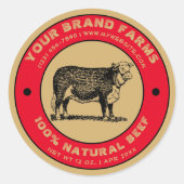  rundvlees Label Sjabloon (Voorkant)