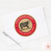 rundvlees Label Sjabloon (Envelop)