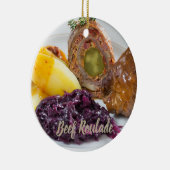 Rundvlees Roulade met aardappelen en keuken van ro Keramisch Ornament (Rechts)