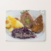 Rundvlees Roulade met aardappelen en keuken van ro Legpuzzel (Horizontaal)