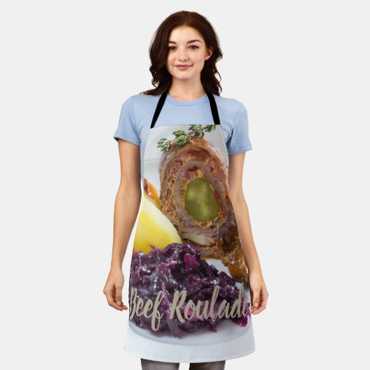 Rundvlees Roulade met aardappelen en keuken van ro Schort (Gedragen)