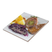 Rundvlees Roulade met aardappelen en keuken van ro Tegeltje (Zijkant)