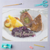 Rundvlees Roulade met aardappelen en keuken van ro Tissuepapier (Craft)