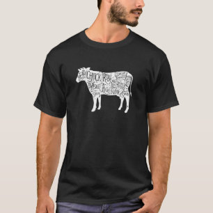 Rundvlees Slager T-shirts Rundervlees Snijdiagram