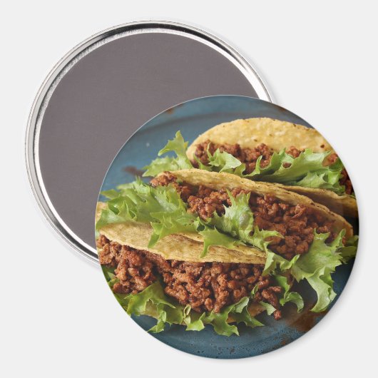 Rundvlees Tacos Dinner Refkoelkast Magnet (Voorkant / Achterkant)