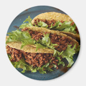 Rundvlees Tacos Dinner Refkoelkast Magnet (Voorkant)