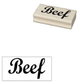 Rundvlees Typografie Rubber Art Stempel (Gestempeld)