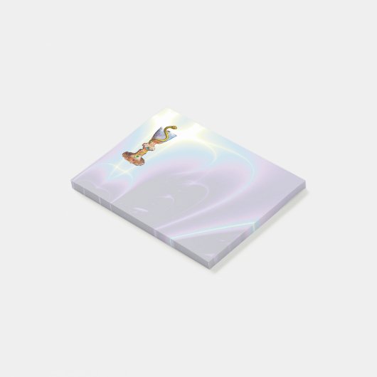 RUNDVLEES VAN HYGEIA, GENEESMIDDEL, FARMACY Blauwg Post-it® Notes (Schuin)