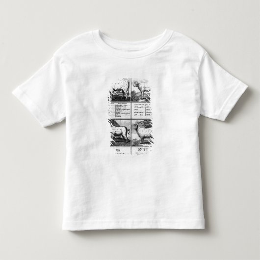 Rundvlees, Vee, Varkensvlees en Mutton Cuts, 1802 Kinder Shirts (Voorkant)