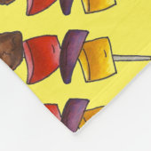 Rundvlees Veggie Kebab Skewer Picnic Food Foodie Fleece Deken (Hoek)