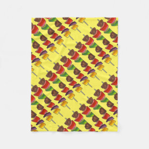 Rundvlees Veggie Kebab Skewer Picnic Food Foodie Fleece Deken