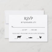 Rundvlees Vis Kip 3 Entree Keuze Huwelijk RSVP (Voorkant)