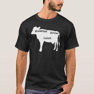 Rundvleesboerderij Ontbijt Lunch Diner T-shirt