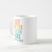 Rundvleesboter Bacon Eieren Carnivore Koffiemok (Voorkant links)