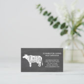 Rundvleesdiagram | Achtergrond karton Visitekaartje (Staand voorkant)