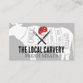 Rundvleesdiagram | Butcher | Steak House Visitekaartje (Voorkant)