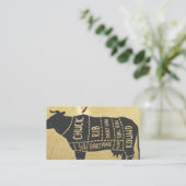 Rundvleesdiagram | Echtgenote van slagerijen Visitekaartje (Staand voorkant)