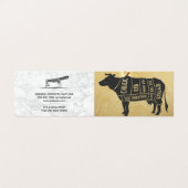 Rundvleesdiagram | Echtgenote van slagerijen Visitekaartje (Buitenkant ongevouwen)