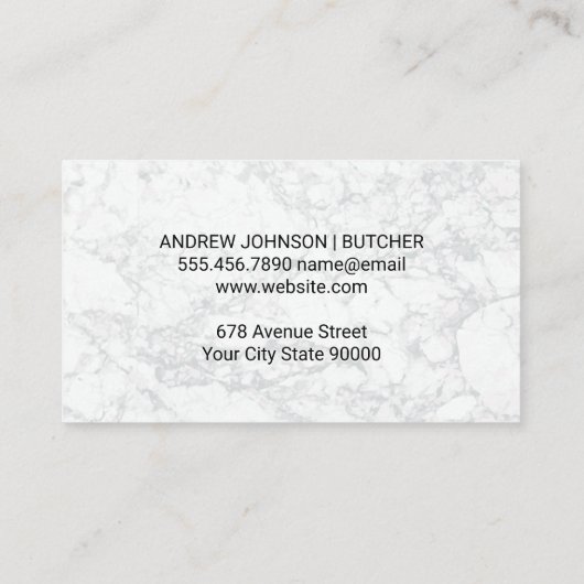 Rundvleesdiagram Visitekaartje (Achterkant)