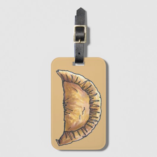 Rundvleeskaas Empanadas Latijns-Amerikaanse voedse Bagagelabel (Voorkant (verticaal))