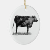 Rundvleeskuikens/eifer in potlood: Realisme: Teken Keramisch Ornament (Rechts)