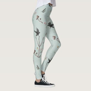 Rune Algiz gemaakt van takken en kraai Leggings