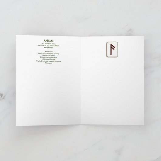 Rune Ansuz - Odin de gedaanteverwisselaar - Slang Kaart (Binnen)