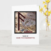 Rune Ansuz - Odin de gedaanteverwisselaar - Slang Kaart (Gele Bloem)