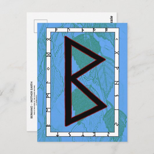 Rune Berkano - Moeder Aarde Briefkaart (Voorkant / Achterkant)