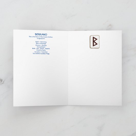 Rune Berkano - Moeder Aarde Kaart (Binnen)