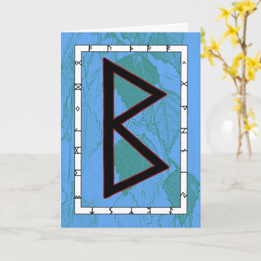 Rune Berkano - Moeder Aarde Kaart (Gele Bloem)