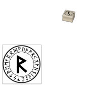 Rune Circle [05]. Raidho] Rubber Stamp Rubberstempel (Gestempeld)