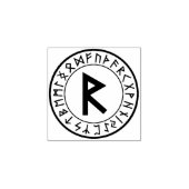 Rune Circle [05]. Raidho] Rubber Stamp Rubberstempel (Afrduk)