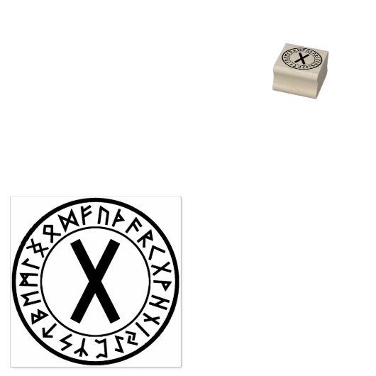 Rune Circle [07]. Gebo] Rubberstempel (Gestempeld)