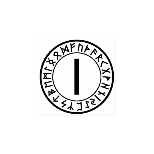 Rune Circle [11]. Isa] Rubber Stempel (Afrduk)