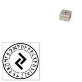 Rune Circle [12]. Jera] Rubber Stamp Rubberstempel (Gestempeld)