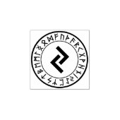 Rune Circle [12]. Jera] Rubber Stamp Rubberstempel (Afrduk)