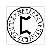 Rune Circle (14) Perthro] Zelfinktstempel Zelfinktende Stempel (Design)