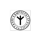 Rune Circle [15]. Algiz] Rubberstempel (Afrduk)