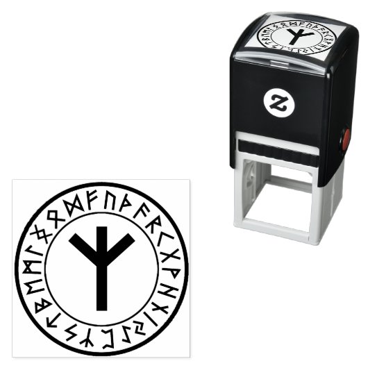 Rune Circle (15) ALGIZ] Zelfinktstempel Zelfinktende Stempel (In situ)