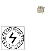 Rune Circle [16. Sowilo] Rubberen stempel (Gestempeld)