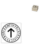 Rune Circle [17. tiwaz] Rubberen stempel (Gestempeld)