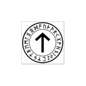 Rune Circle [17. tiwaz] Rubberen stempel (Afrduk)