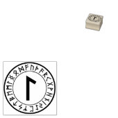 Rune Circle [21. Laguz] Rubberen stempel (Gestempeld)